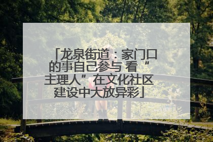 龙泉街道：家门口的事自己参与 看“主理人”在文化社区建设中大放异彩